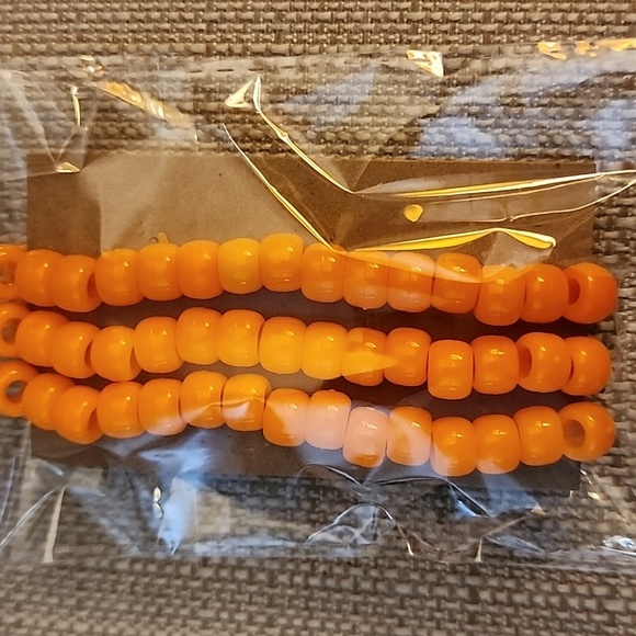 Bright Orange Beaded Bracelet Set - Picture 3 of 3